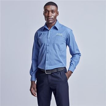 Mens Long Sleeve Micro Check Shirt, BIZ-3630