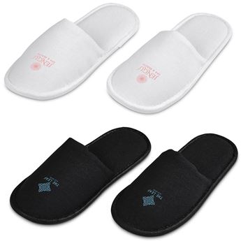 Serendipio Be Our Guest Linen Slippers, PC-SD-189-B
