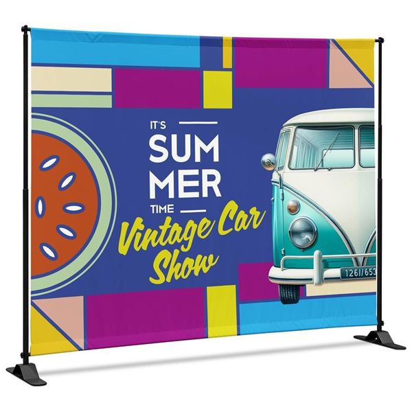 Adjustable Banner Stand Eco 1.6m x 2m, VI-AM-258-D