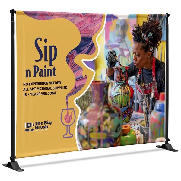 Adjustable Banner Stand Pro 1.6m x 2.2m, VI-AM-265-D