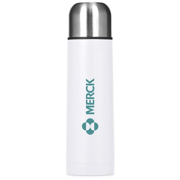 Altitude Alpaca Stainless Steel Vacuum Flask – 500ml - Solid White, DR-AL-288-B-SW