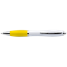 White Barrel Curved Design Ballpoint Pen, BP30181