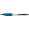 White Barrel Curved Design Ballpoint Pen, BP30181