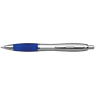 Silver Barrel Curved Design Black Ink Pen, BD9004