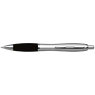 Silver Barrel Curved Design Black Ink Pen, BD9004