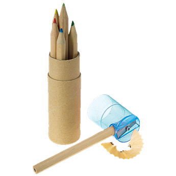 Coloured Pencil Set of 6 with Sharpener, BP2497