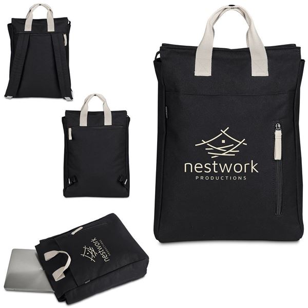Serendipio Cityline Cotton Canvas Laptop Backpack, BG-SD-566-B
